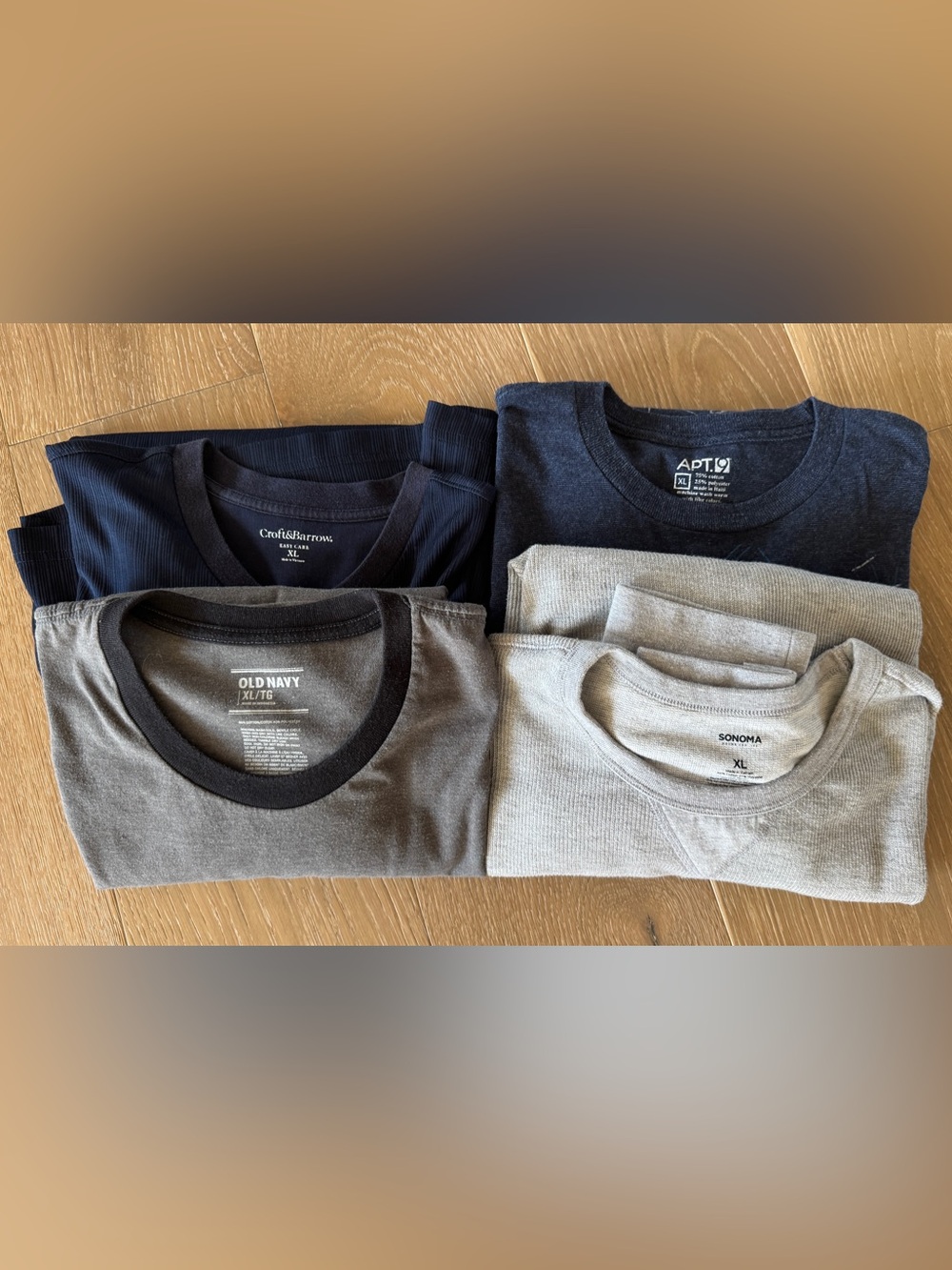 Four Men's Gray & Blue XL Casual Shirts